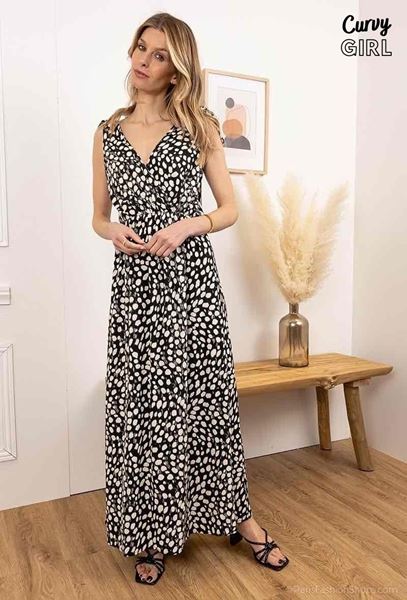 Picture of PLUS SIZE WRAP MAXI DRESS